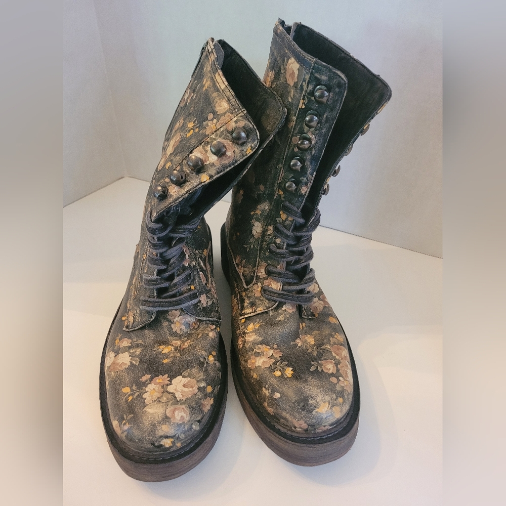 Free People Floral Lace-Up Women's Boots Size 39